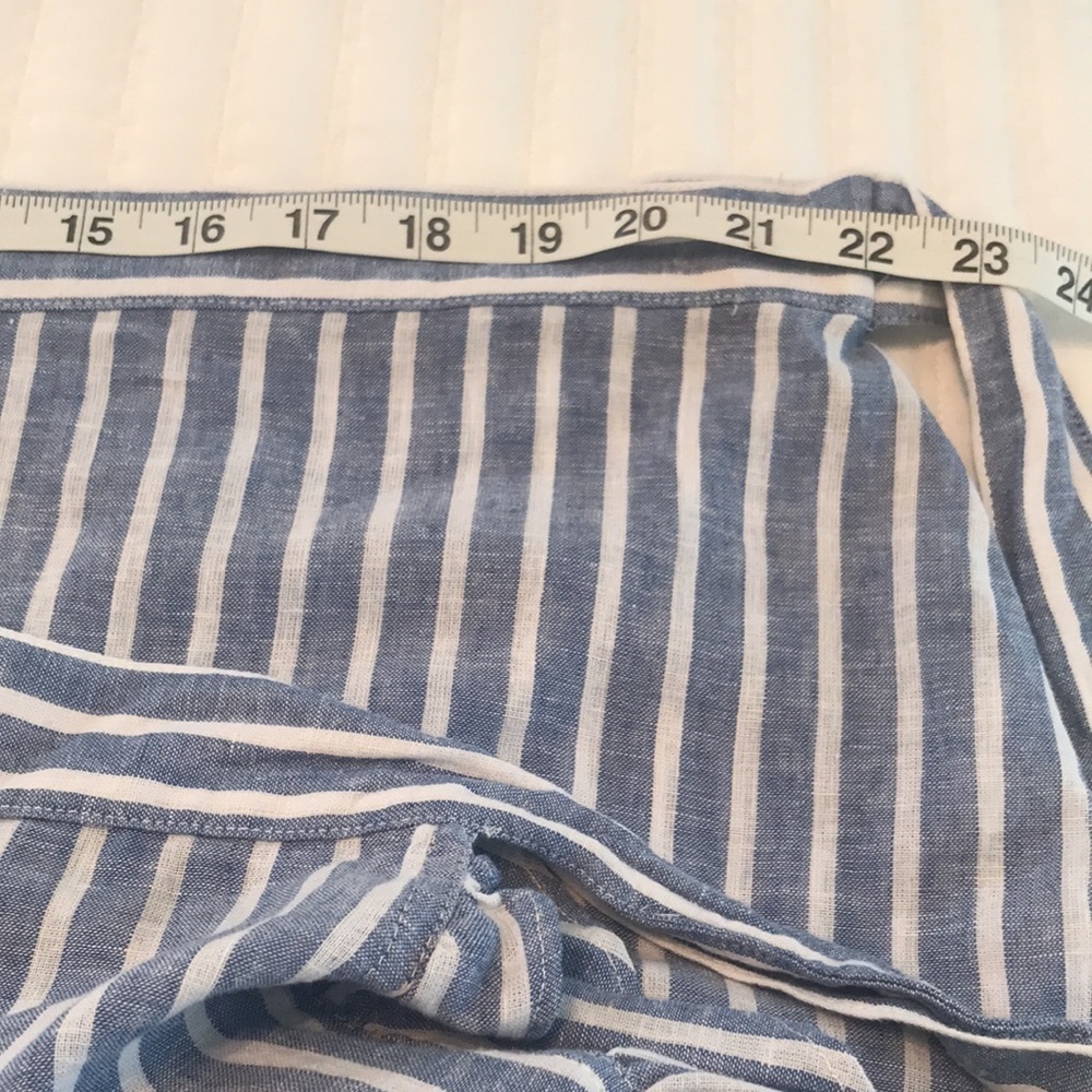 Chaps Blue and White Striped Midi Skirt - Picture 9 of 11
